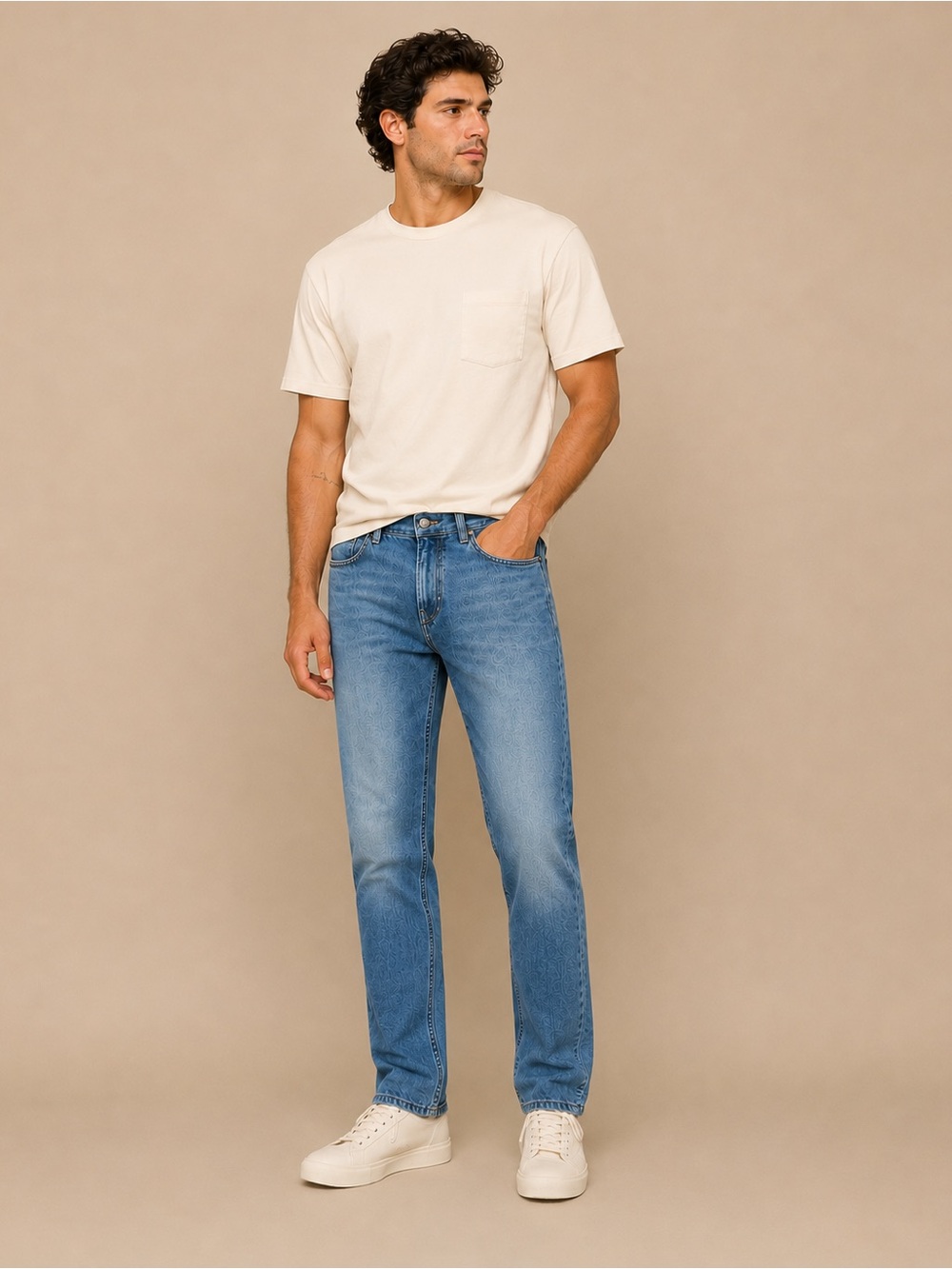 Timberland Straight Leg Slim Fit Jeans Light Wash Denim Casual Mens 34x32